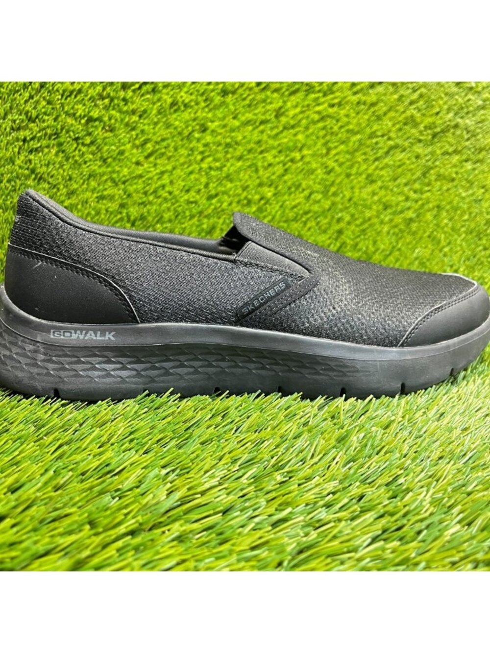 Skechers Go Walk Flex Slip-ins Mens Size 10 Black Running Walking Shoes Sneakers
